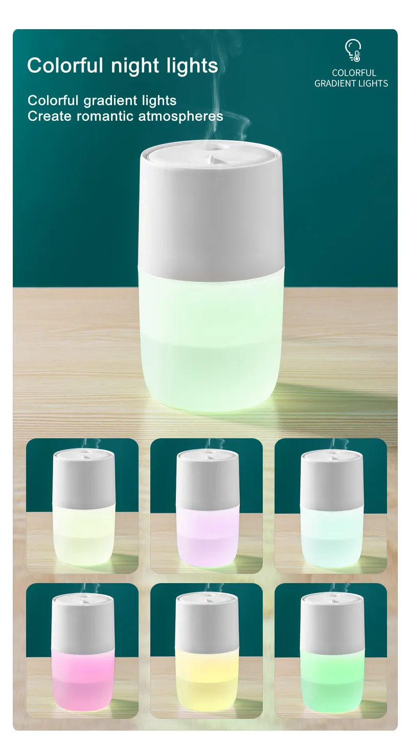 1200mAh Rechargeable Jellyfish Air Humidifier Mist Sprayer