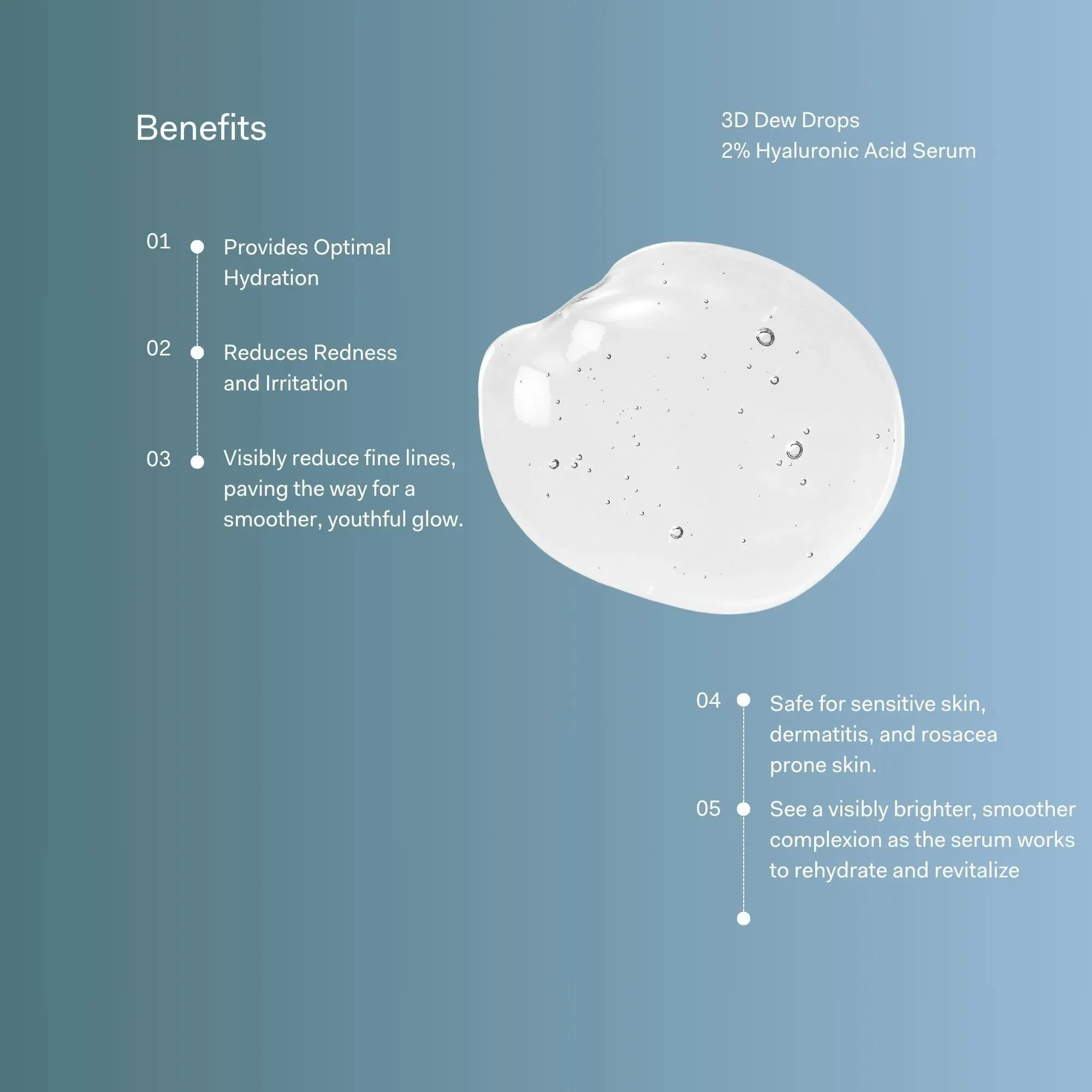 3D Dew Drops 2% Hyaluronic Acid Serum