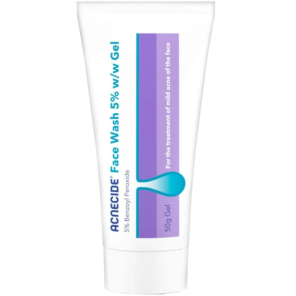 Acnecide   Purifide Face Wash Spot Treatment with 5% Benzoyl Peroxide 50g