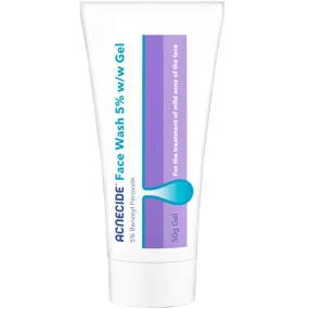 Acnecide   Purifide Face Wash Spot Treatment with 5% Benzoyl Peroxide 50g