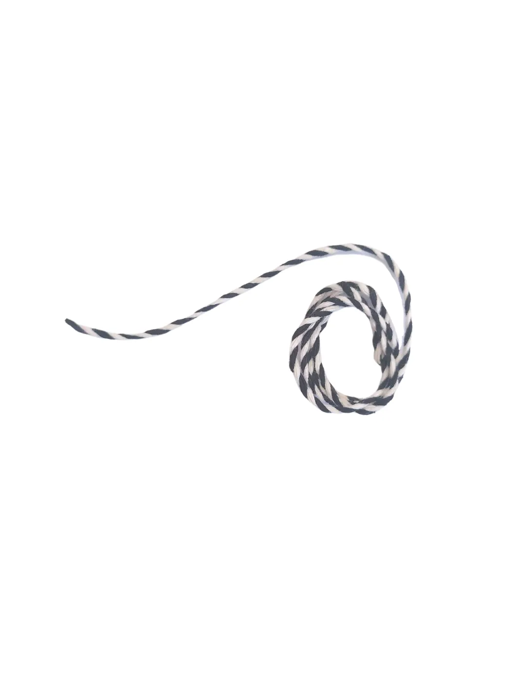 Black and white cotton twine 1.5m