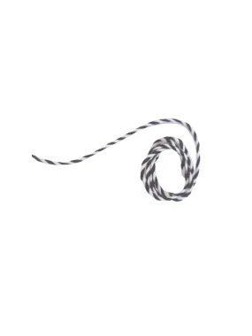 Black and white cotton twine 1.5m