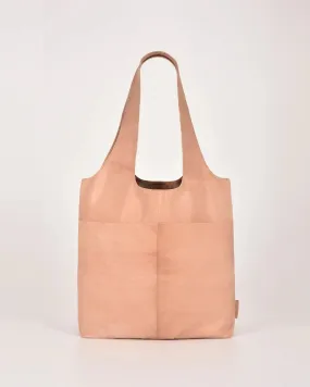 Emerald Leather Tote Blush