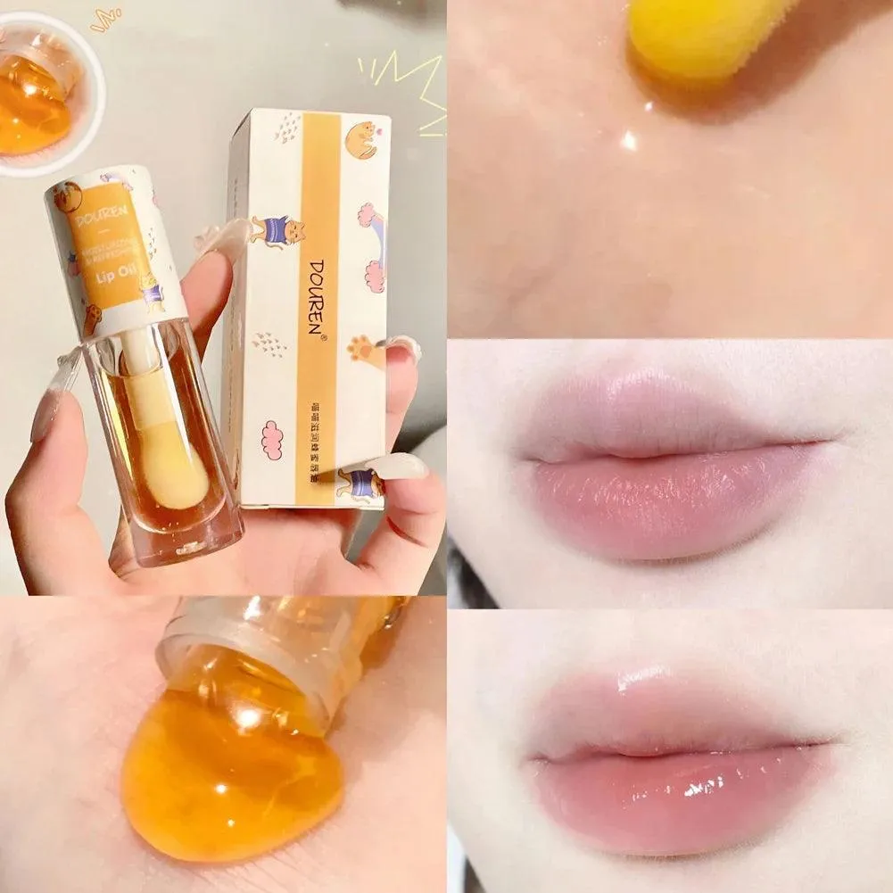 Kawaii Peach Lip Oil: Hydrating Lip Serum for Plump Lips