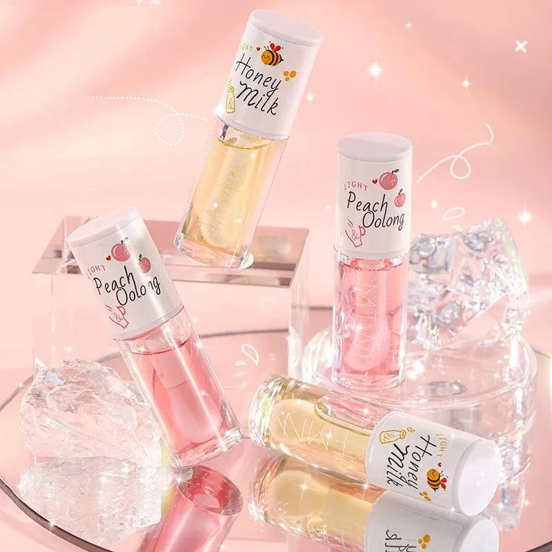Kawaii Peach Lip Oil: Hydrating Lip Serum for Plump Lips