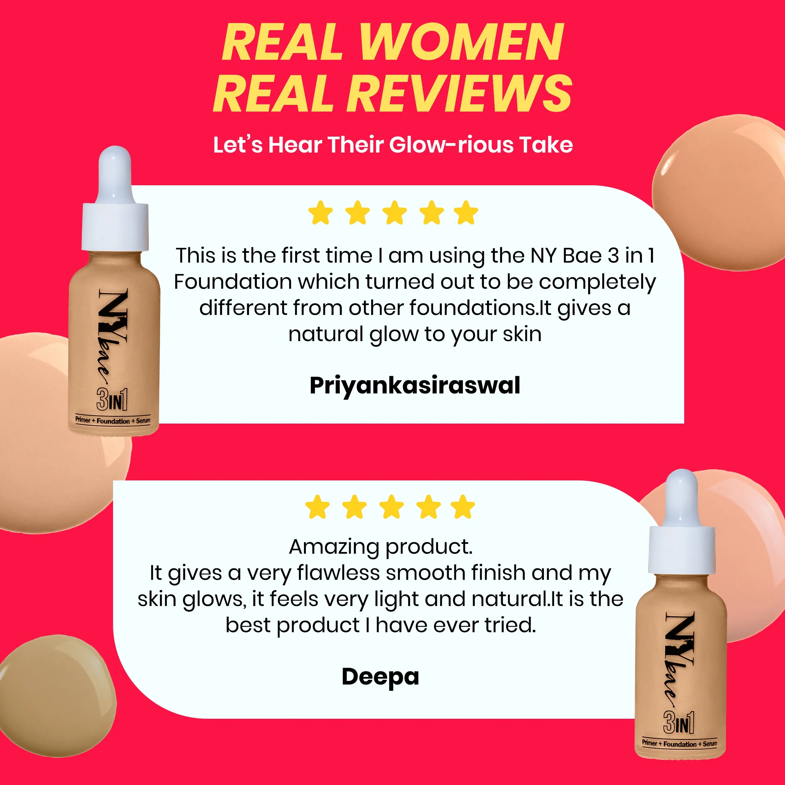 NY Bae 3IN1 Serum Foundation - Warm Milk 09 (30 ml) | Infused with Primer | Moisturising I Glowing Korean Skin I Celeb Glow | Dewy Makeup | Evens Skin Tone | Ultra Glow