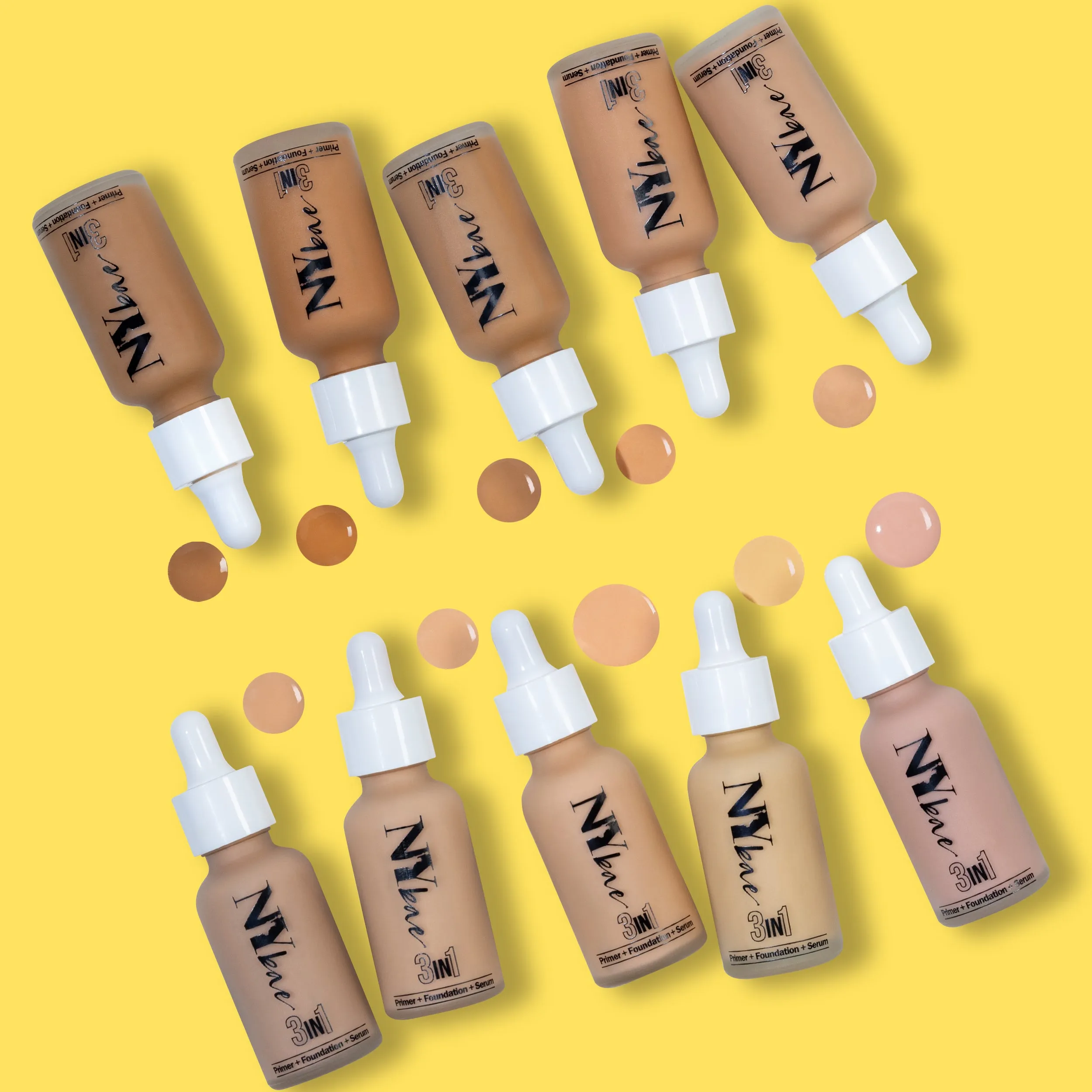 NY Bae 3IN1 Serum Foundation - Warm Milk 09 (30 ml) | Infused with Primer | Moisturising I Glowing Korean Skin I Celeb Glow | Dewy Makeup | Evens Skin Tone | Ultra Glow