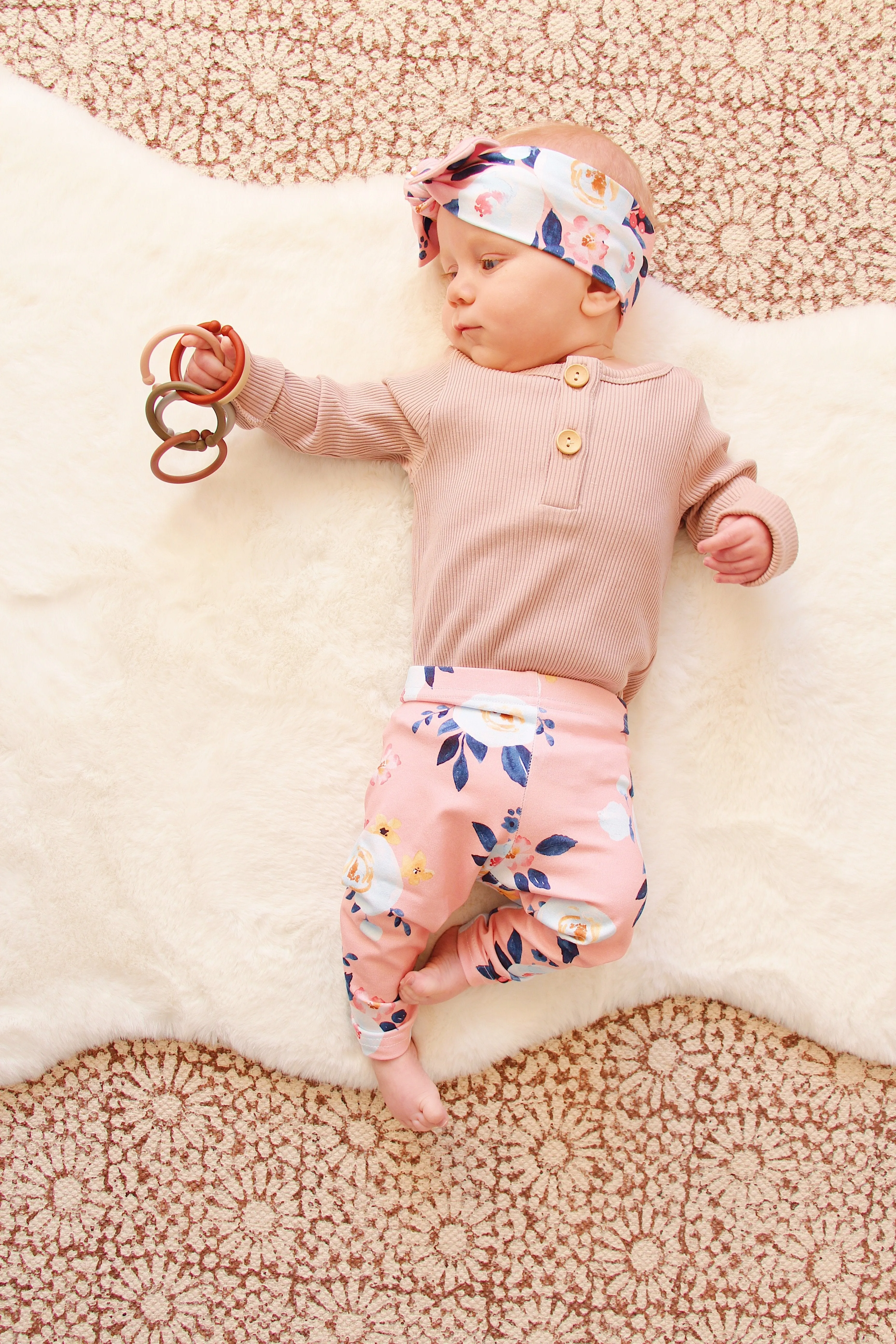 Peony Rose Bow Knot Headband