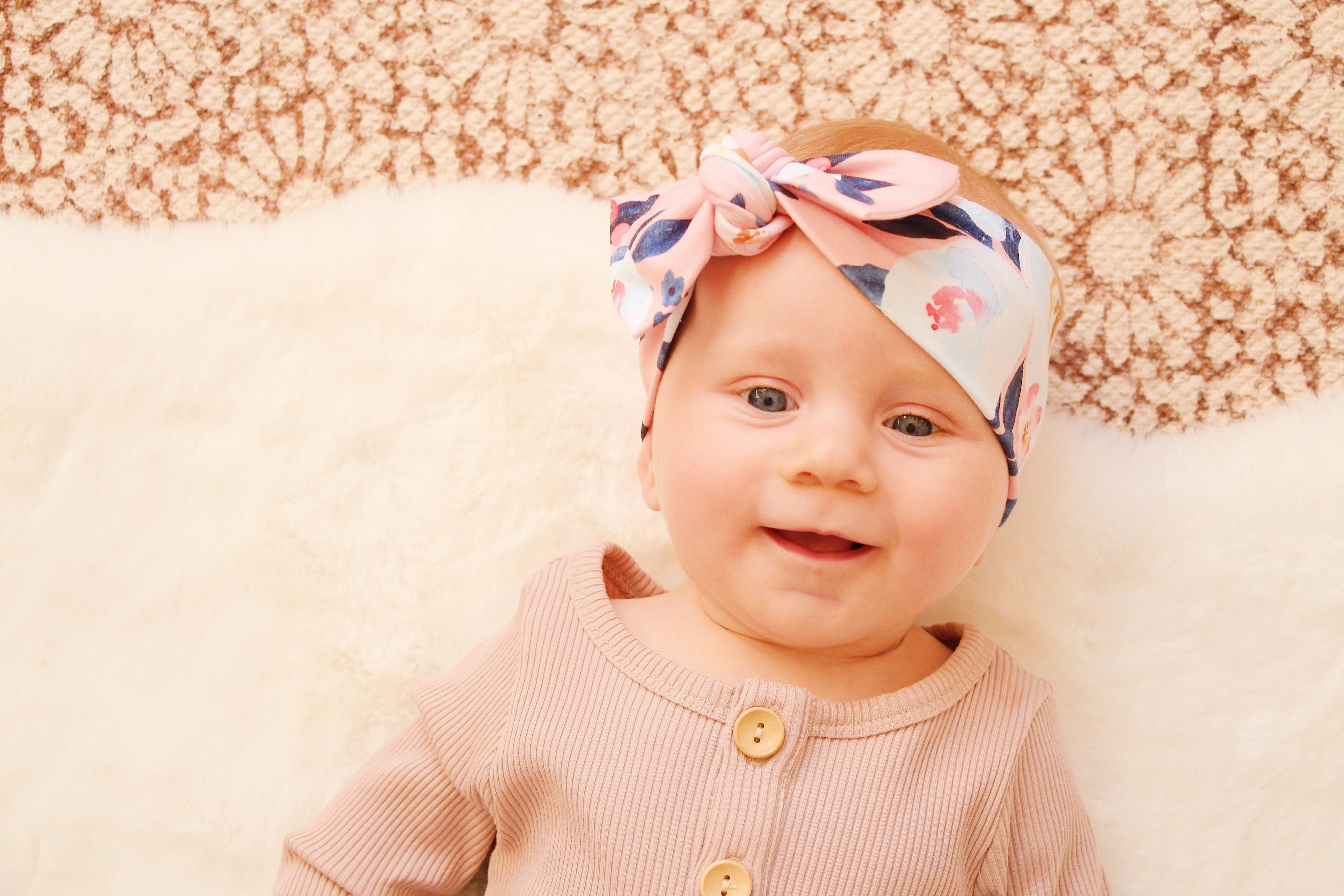 Peony Rose Bow Knot Headband