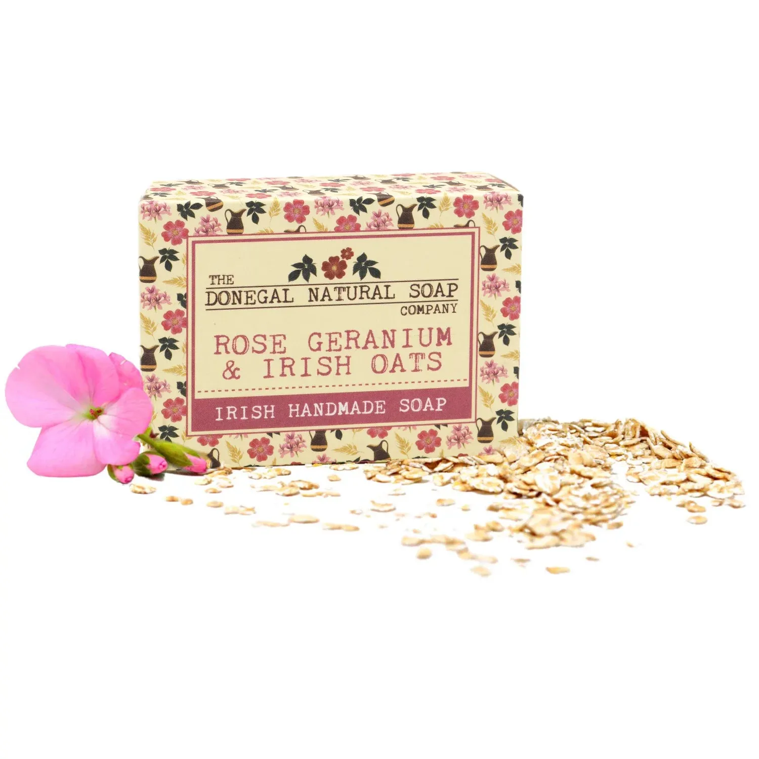 The Donegal Natural Soap Company Rose Geranium & Irish Oats Soap