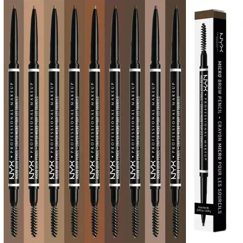 Ultra-Fine Brow Pencil: Precision Black Eyebrow Tint & Brush