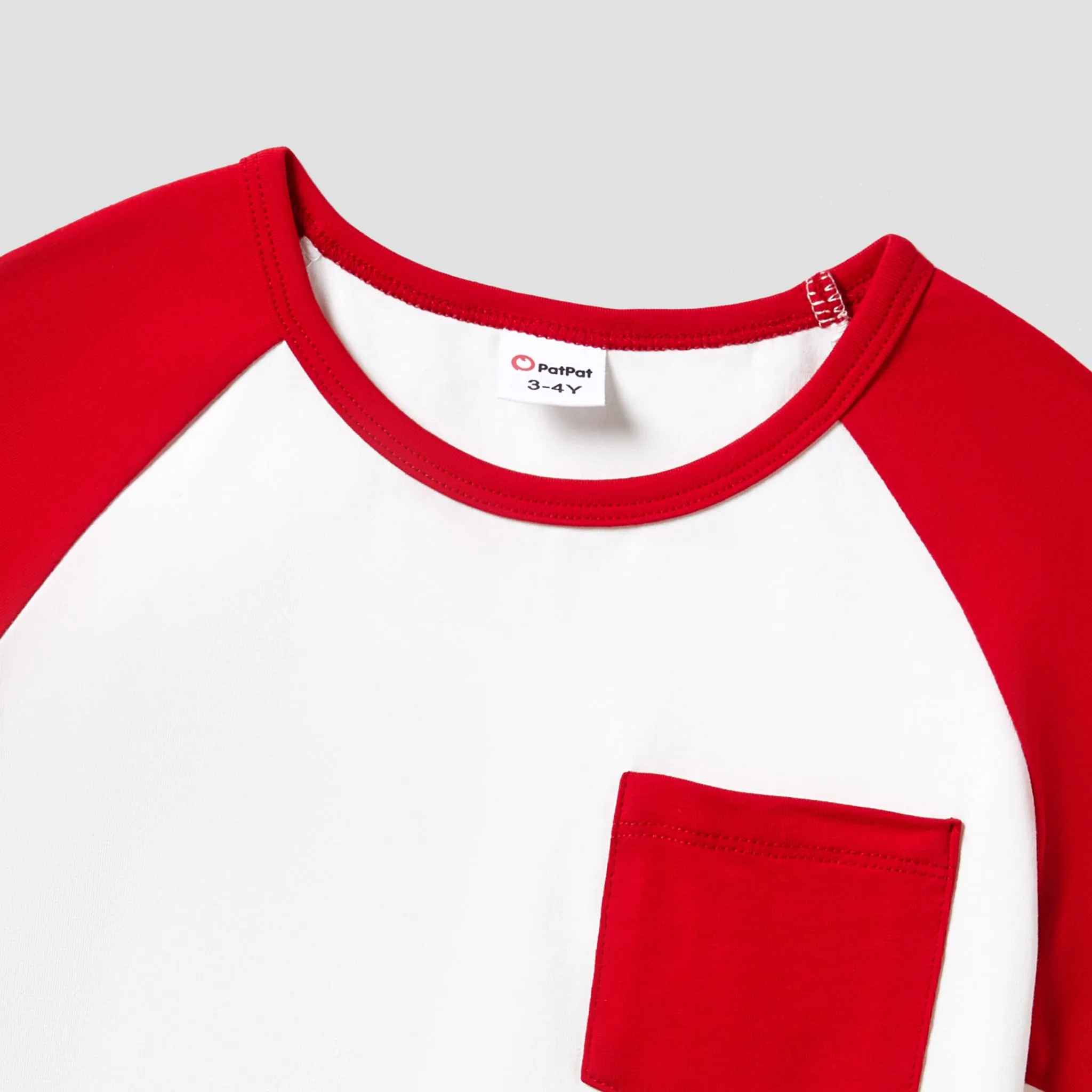 Valentine's Day Family Matching Solid Color Raglan-Sleeve Tee and Red Lip Print Bodycon Drawstring Mesh Strap Dress Sets
